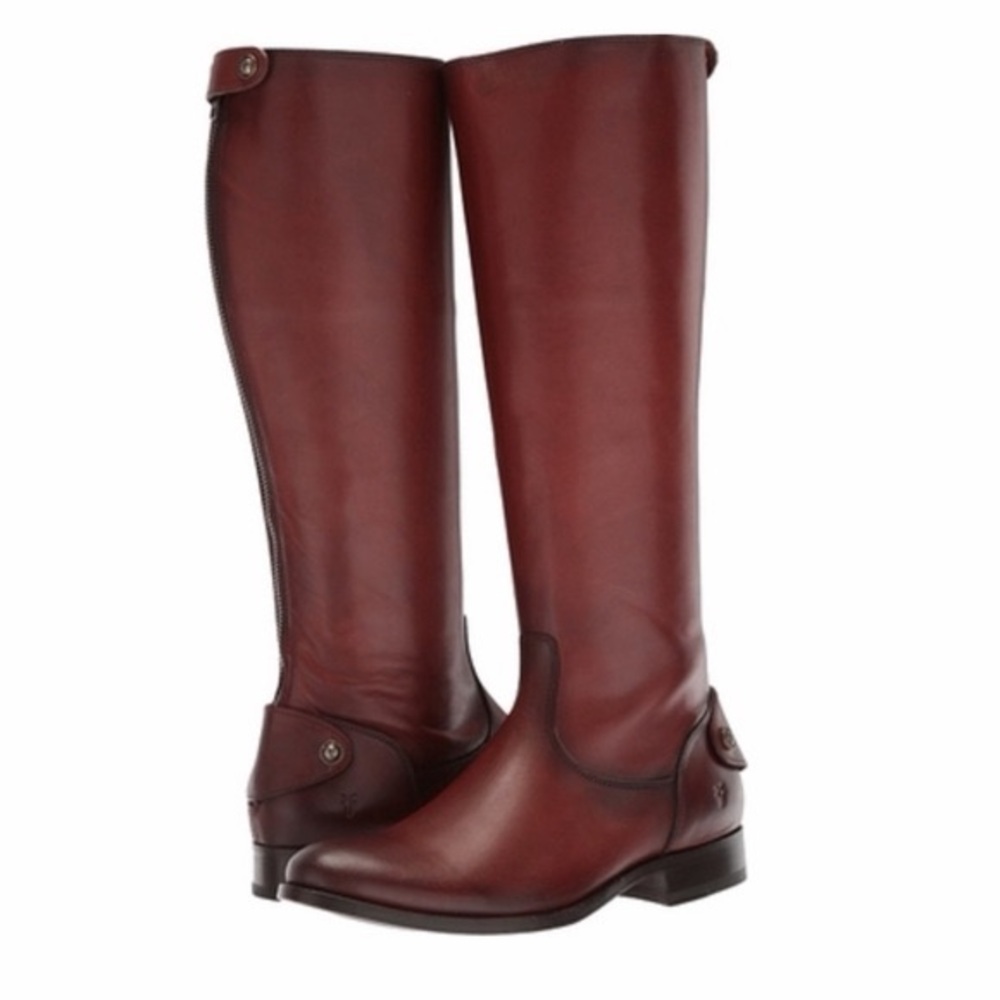 Frye Melissa Boots- Burgundy Leather